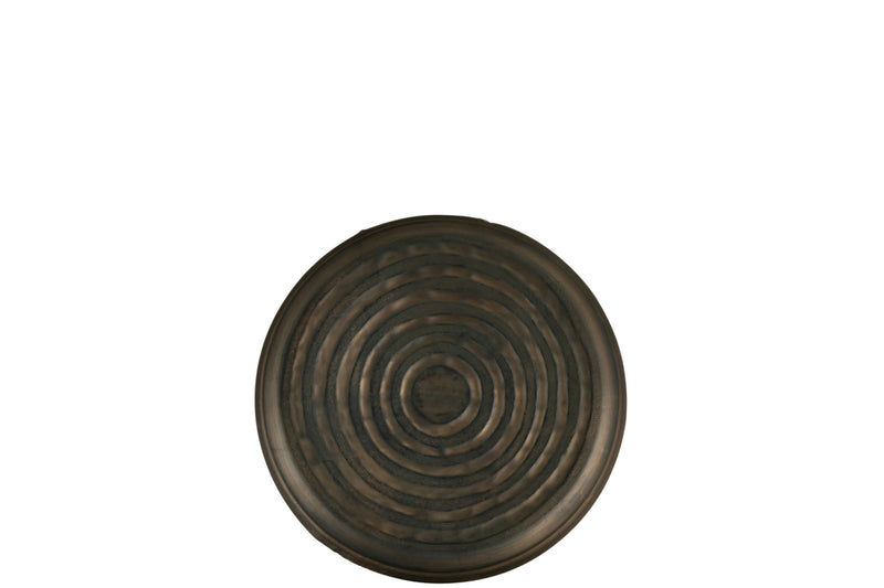 Tray Round Classic Iron Bronze S