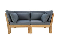Tuin 2-zits loungeset modulair Aruba (incl. kussens) - 2-delig - Hout - Bruin