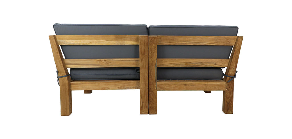 Tuin 2-zits loungeset modulair Aruba (incl. kussens) - 2-delig - Hout - Bruin