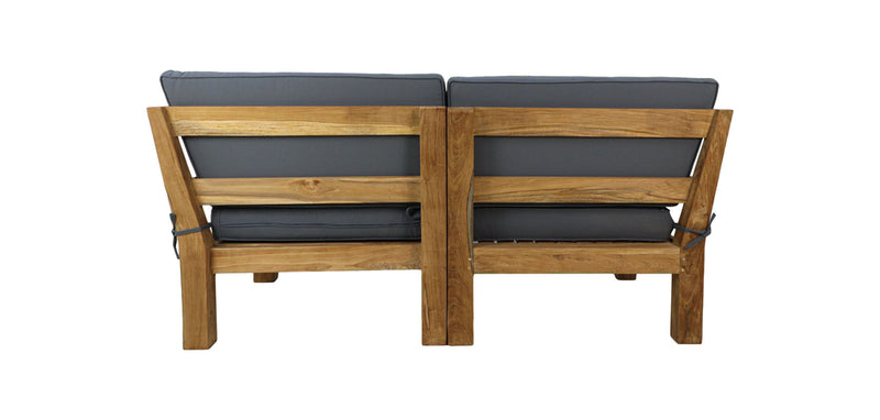 Tuin 2-zits loungeset modulair Aruba (incl. kussens) - 2-delig - Hout - Bruin