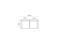 Tuin 2-zits loungeset modulair Aruba (incl. kussens) - 2-delig - Hout - Bruin