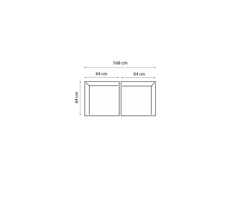 Tuin 2-zits loungeset modulair Aruba (incl. kussens) - 2-delig - Hout - Bruin