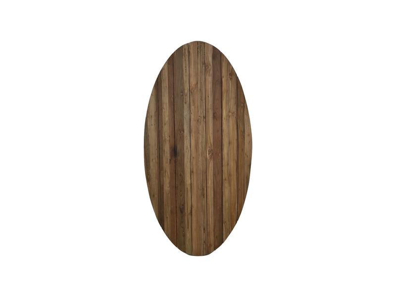 Tuin tafelblad ovaal - 240x110x7 - Naturel - Oud teakhout