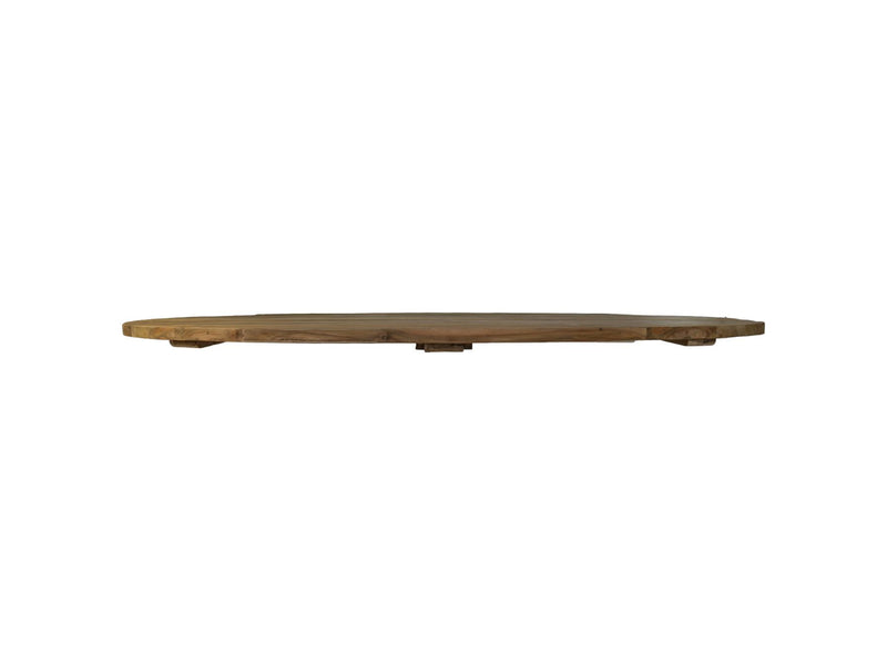 Tuin tafelblad ovaal - 240x110x7 - Naturel - Oud teakhout