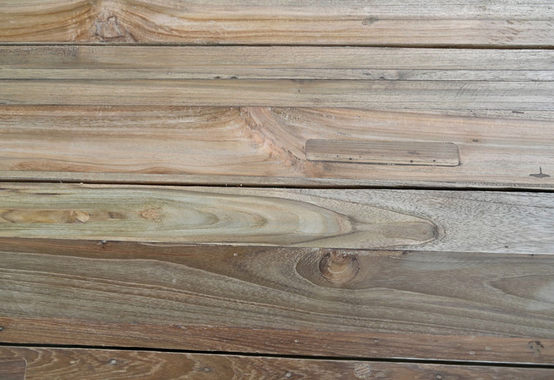 Tuin tafelblad ovaal - 240x110x7 - Naturel - Oud teakhout