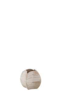 Vase Abstract Square Clay Beige Small