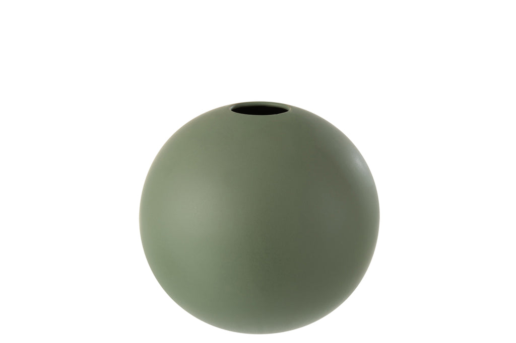 Vase Ball Ceramic Green Large
