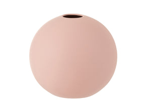 Vase Ball Ceramic Pastel Pink Large
