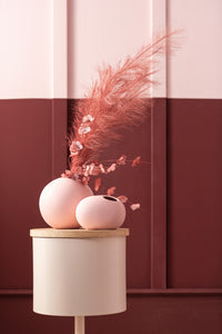 Vase Ball Ceramic Pastel Pink Large