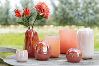 Vase Ball Glass Red Medium