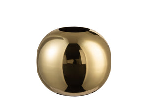Vase Ball Stainless Steel Shiny Gold Small