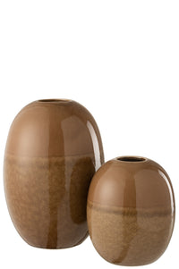 Vase Barbara Ceramic Brown Large