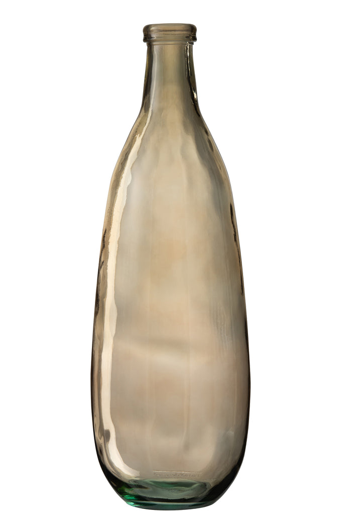 Vase Bottle Glass Light Brown Small
