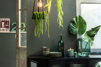 Vase Cylinder Glass Green Medium