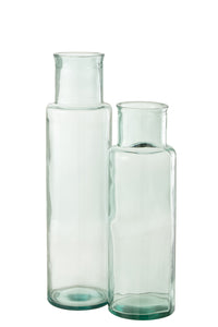 Vase Cylinder Recycled Glass Large