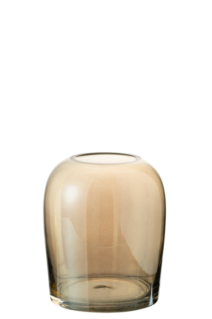Vase Egg Glass Brown Small