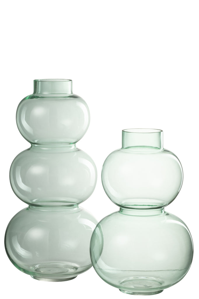 Vase Globes Glass Green Large