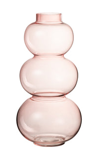 Vase Globes Glass Pink Large