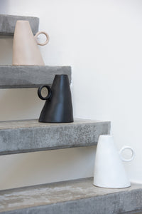 Vase Inclined Ceramic Beige