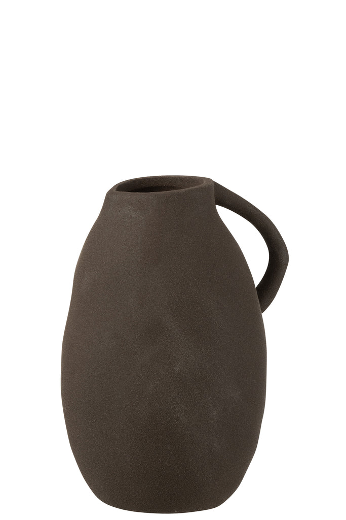 Vase Jug Ceramic Black Medium
