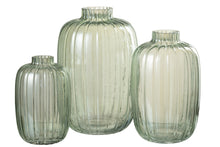 Afbeelding in Gallery-weergave laden, Vase Lines Glass Green Large
