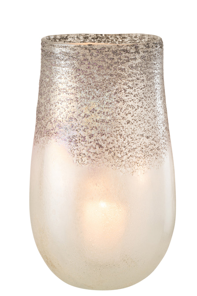 Vase Milano Glass Grey/Pink