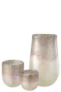 Vase Milano Glass Grey/Pink