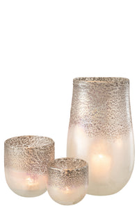 Vase Milano Glass Grey/Pink