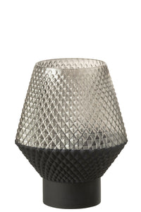Vase Pattern Glass Grey Small