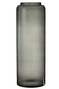 Vase Right Long Glass Grey Xl
