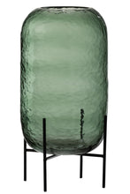 Afbeelding in Gallery-weergave laden, Vase Round Irregular Glass Green Large
