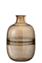 Afbeelding in Gallery-weergave laden, Vase Round Ridge Glass Amber Small
