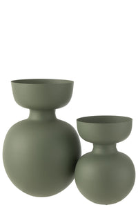 Vase Thibault Aluminium Green Large