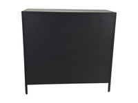 Vitrinekast Bronx - 90x40x85 - zwart/grijs - Vintage Metaal