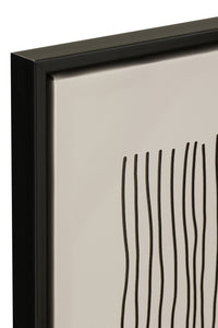 Wall Deco Abstract 3D Effect Canvas/Wood Black/White Assortment Of 2