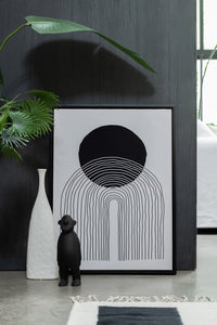 Wall Deco Abstract 3D Effect Canvas/Wood Black/White Assortment Of 2