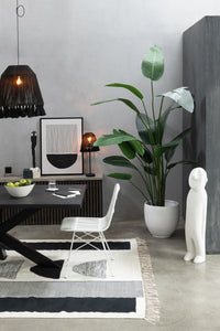 Wall Deco Abstract 3D Effect Canvas/Wood Black/White Assortment Of 2