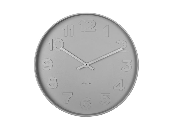 Wall Clock Mr. Grey Numbers