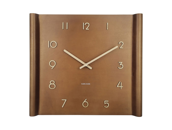 Wall Clock Sole Squared Raised Rim