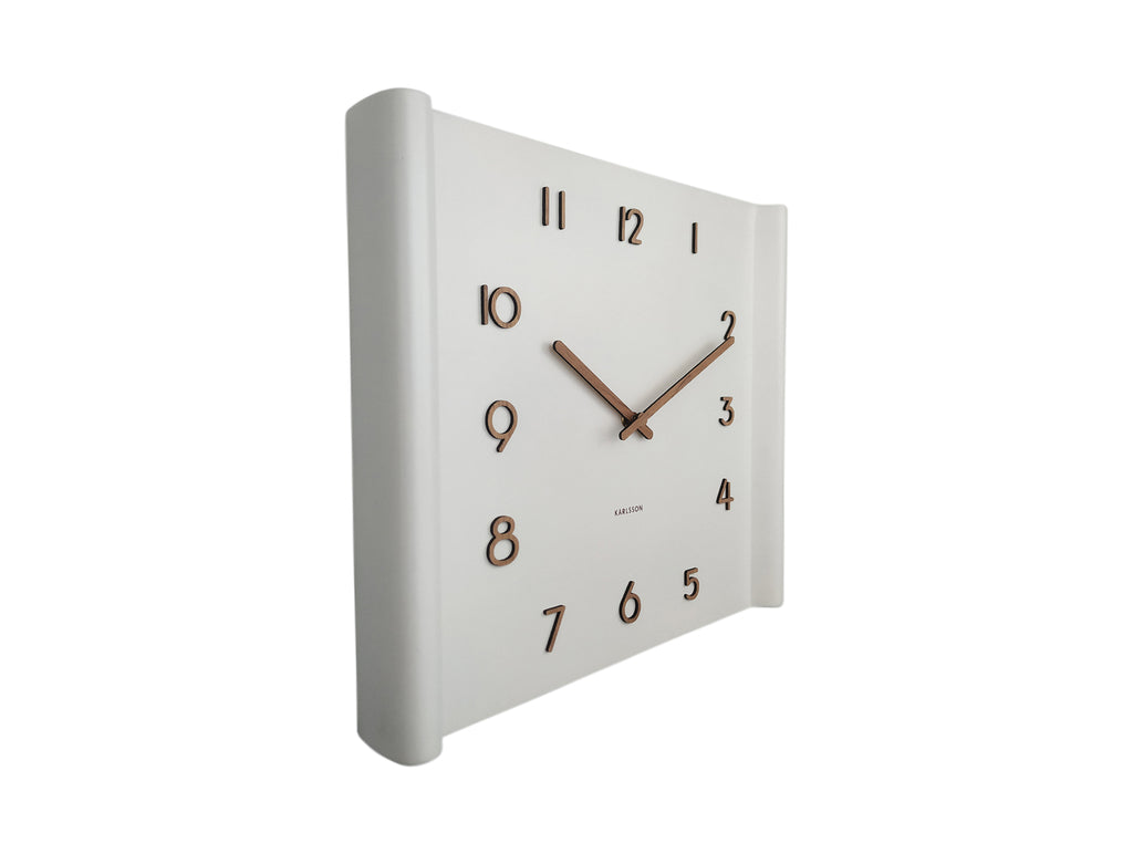 Wall Clock Sole Squared Raised Rim