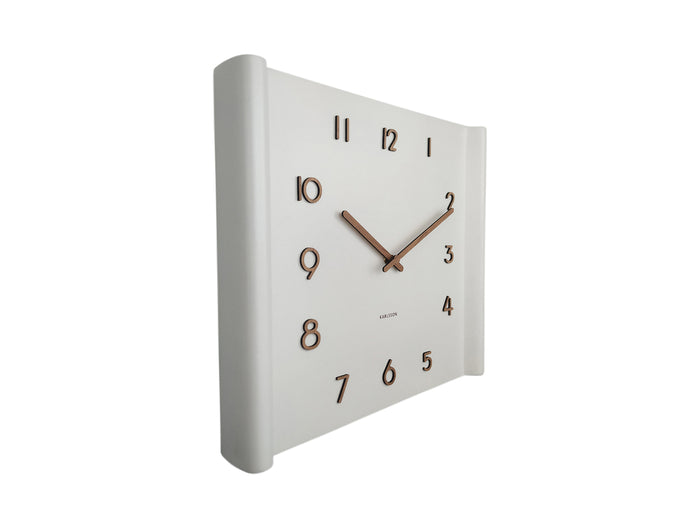 Wall Clock Sole Squared Raised Rim