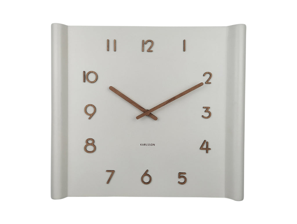 Wall Clock Sole Squared Raised Rim