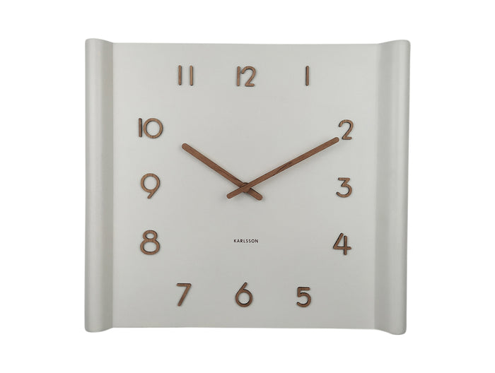 Wall Clock Sole Squared Raised Rim