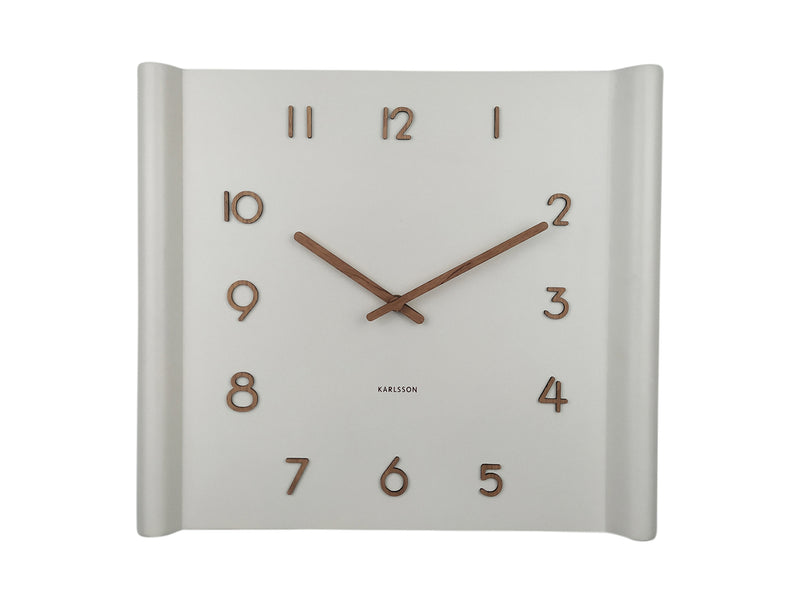 Wall Clock Sole Squared Raised Rim
