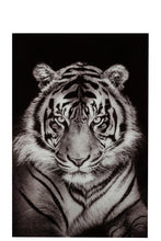 Afbeelding in Gallery-weergave laden, Wall Deco Tiger Tempered Glass Black/White
