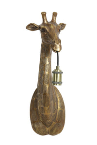 Wall lamp 20,5x19x61 cm GIRAFFE antique bronze