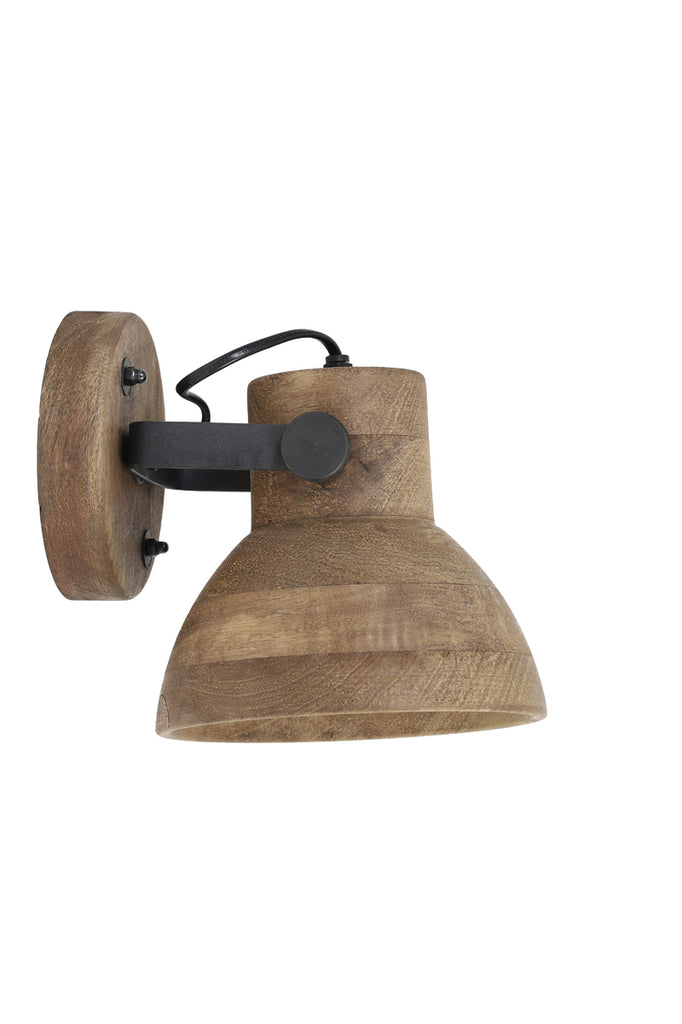 Wall lamp 21x17x19 cm ILANIO wood brown+matt black