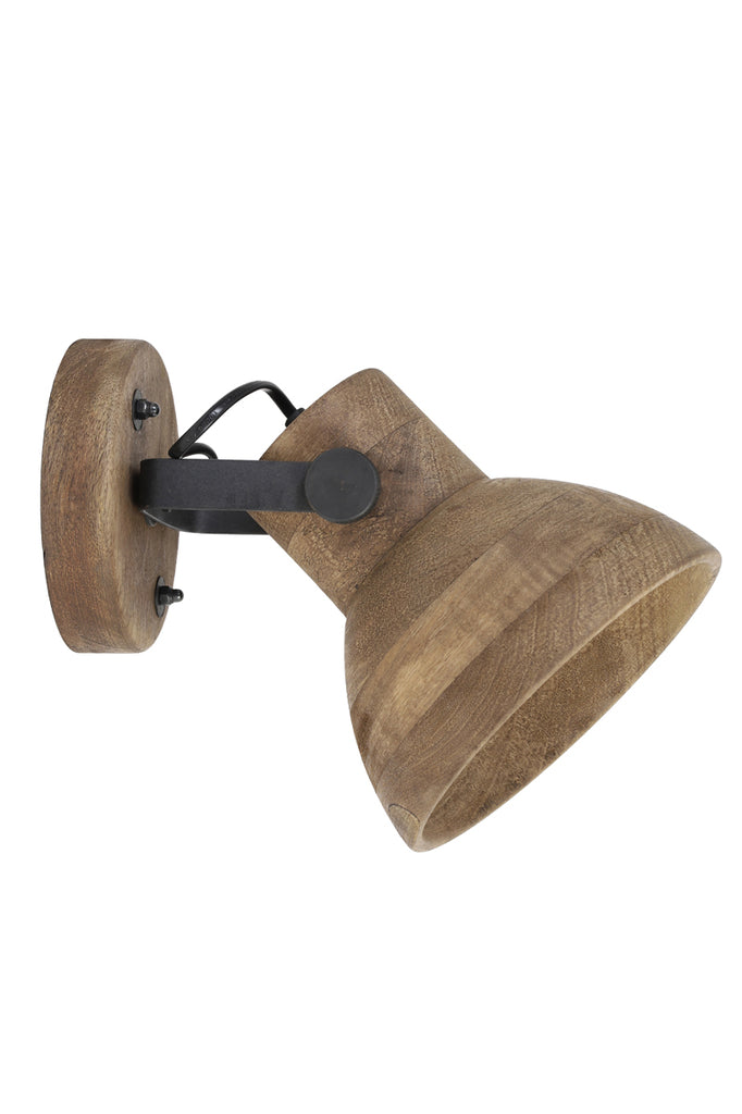 Wall lamp 21x17x19 cm ILANIO wood brown+matt black