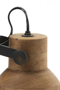 Wall lamp 21x17x19 cm ILANIO wood brown+matt black