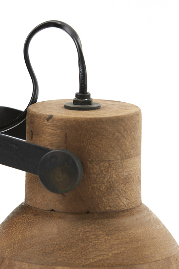 Wall lamp 21x17x19 cm ILANIO wood brown+matt black